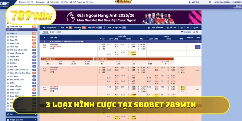 3 loại hình cược xanh chín tại SBOBET 789WIN